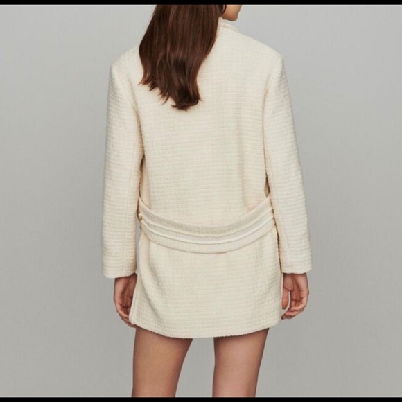 Maje belt tweed jacket - Picture 4 of 8